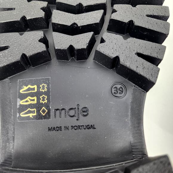 Maje Women's White Leather Chunky Platform Lug Loafers French Size 39/ US 8.5 - Picture 5 of 7